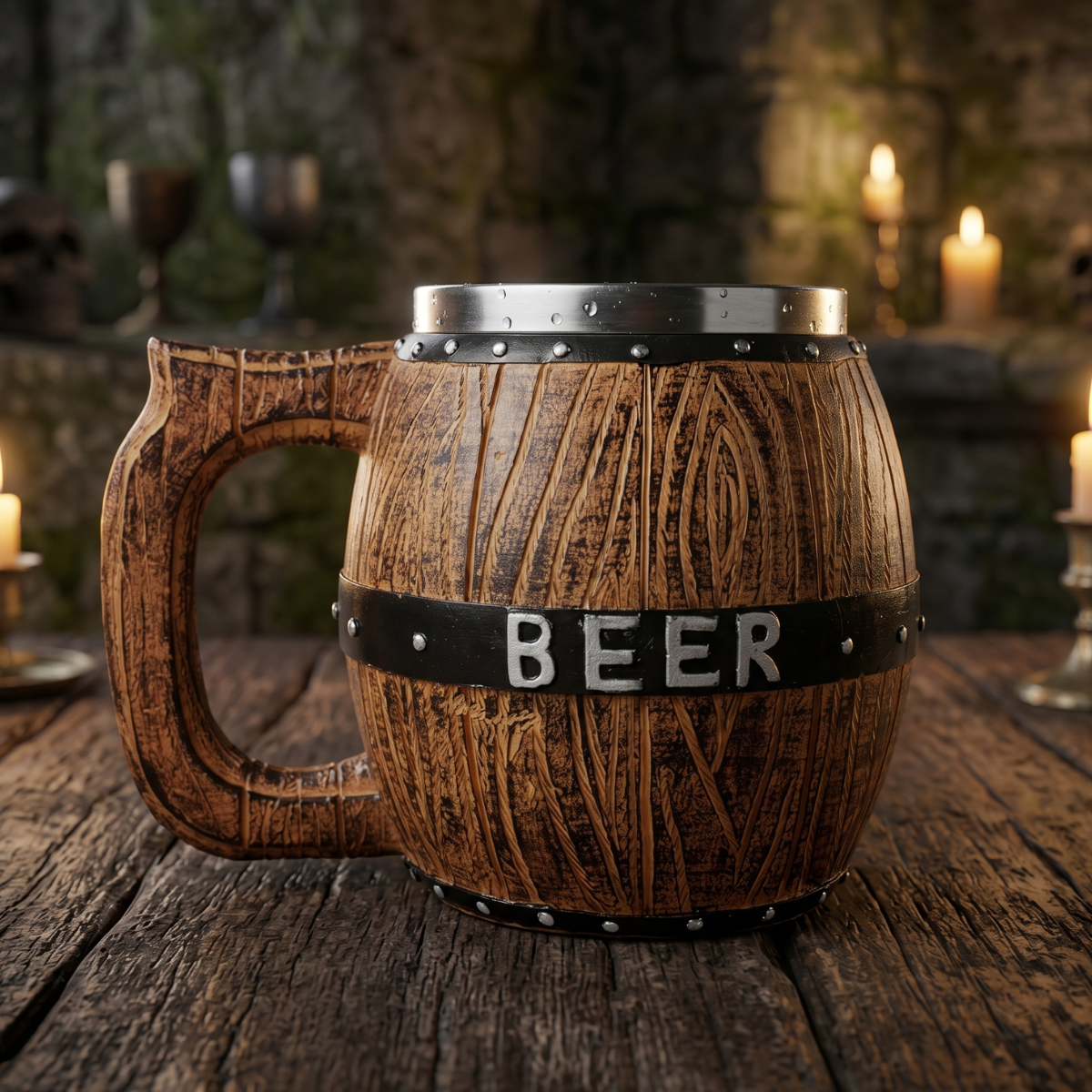 Jarra Medieval Barril de Cerveza