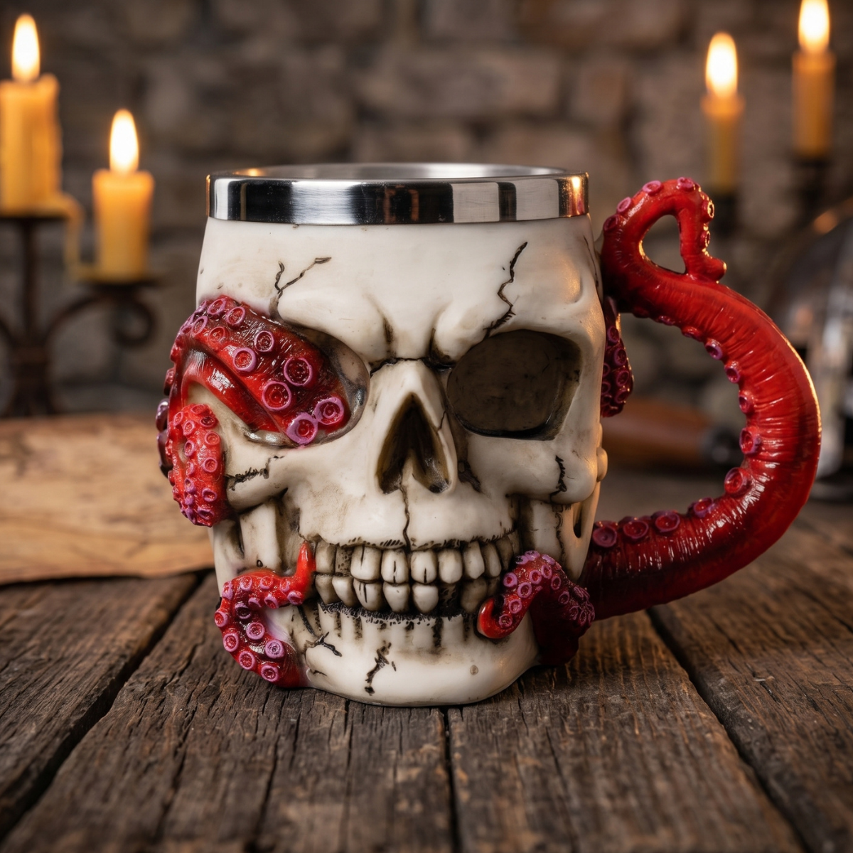 Jarra Medieval Kraken en Cráneo