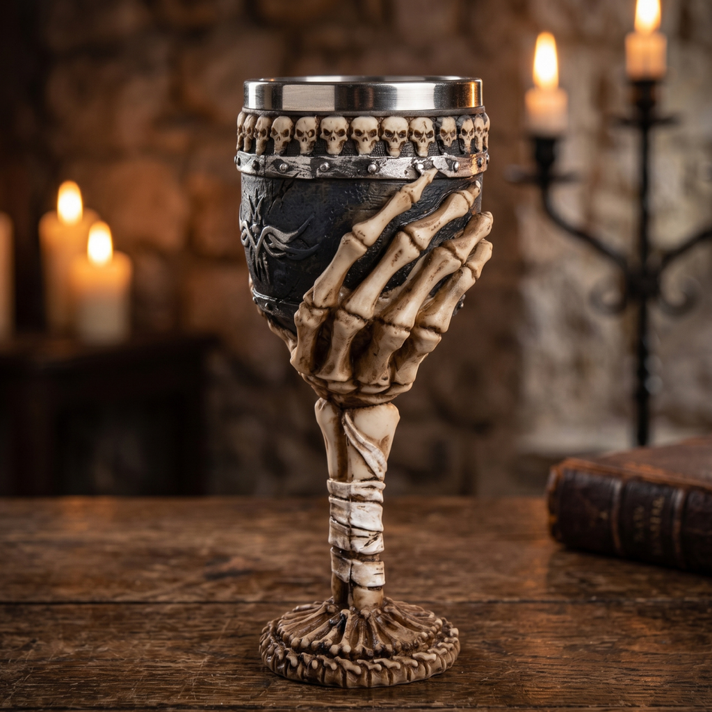 Copa Medieval Brazo Calavera