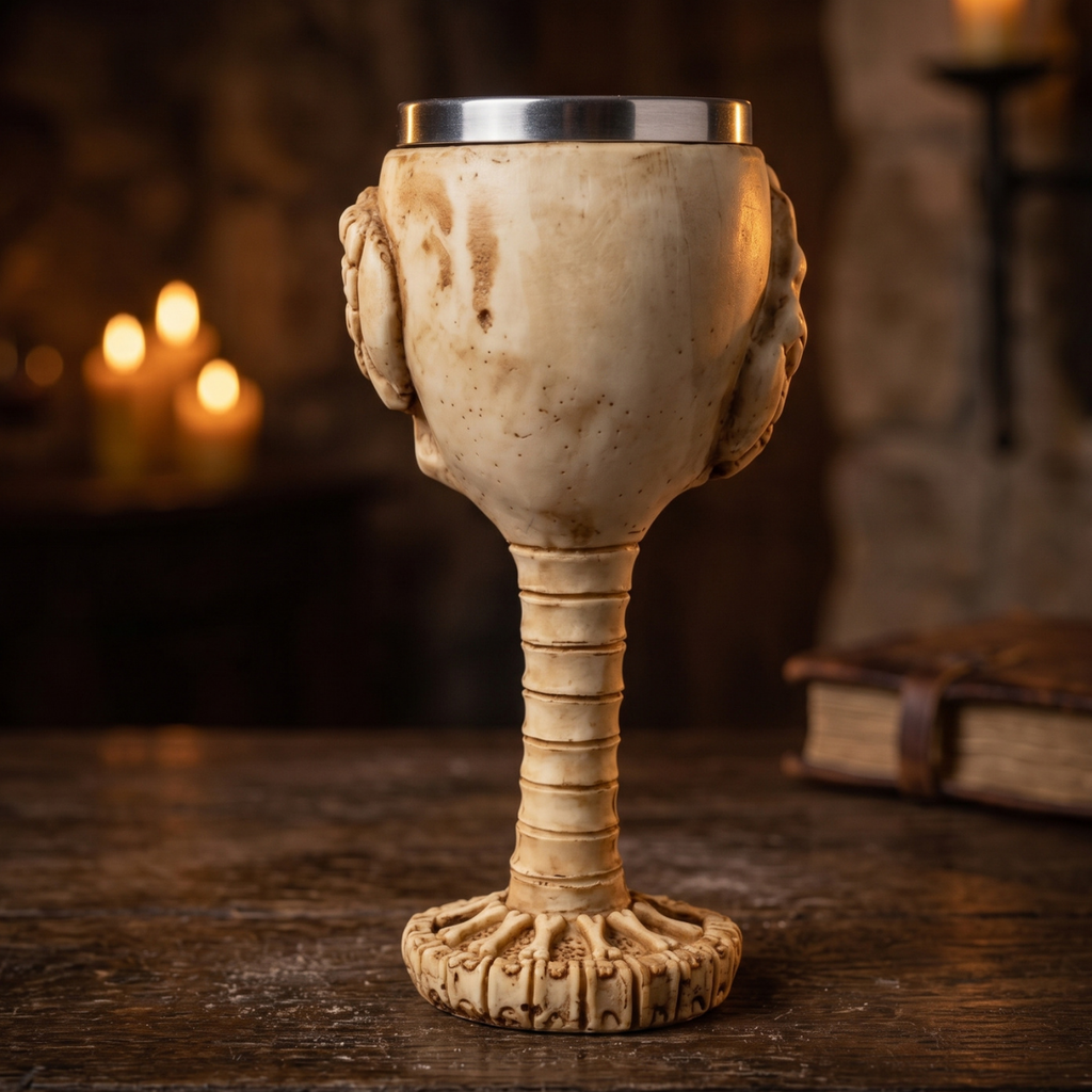 Copa Medieval Cráneo Cubierto