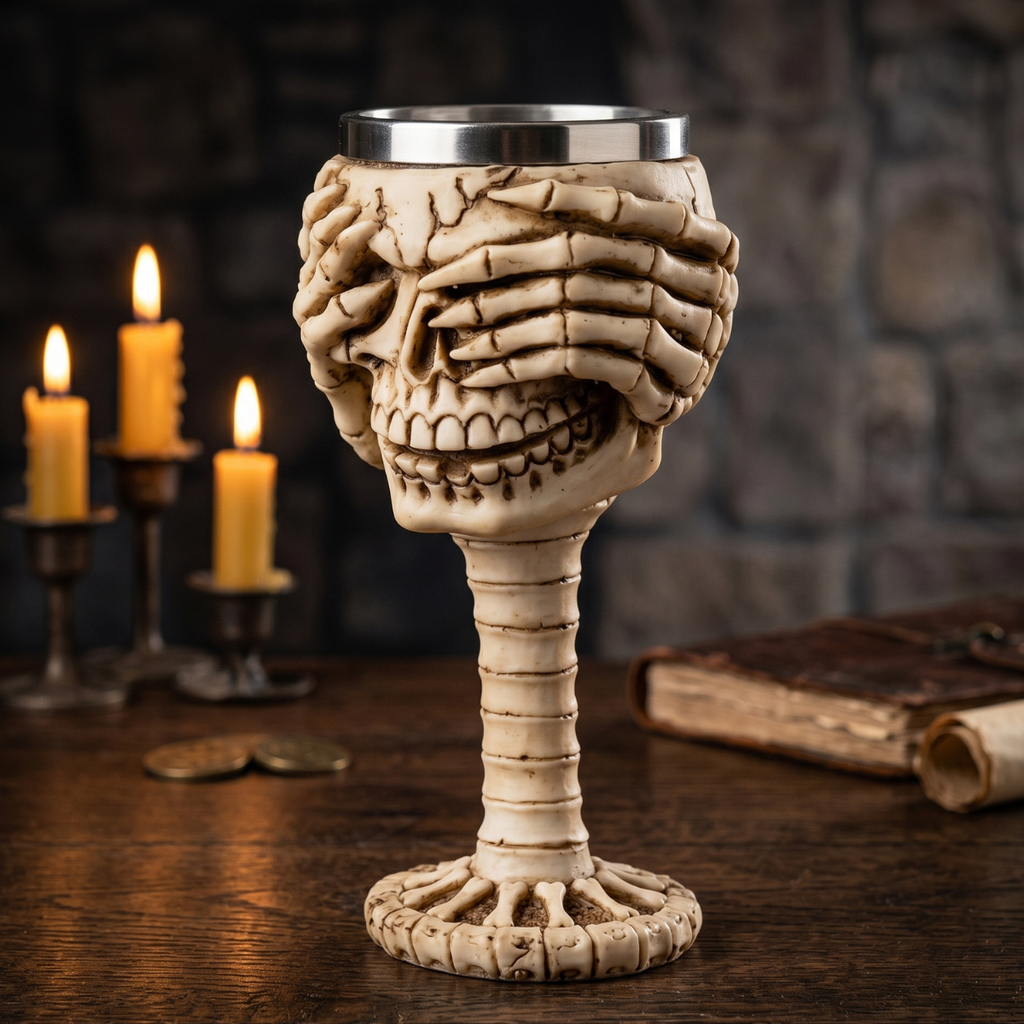 Copa Medieval Cráneo Cubierto