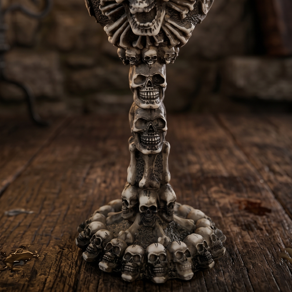 Copa Medieval Cráneo Santo Negro