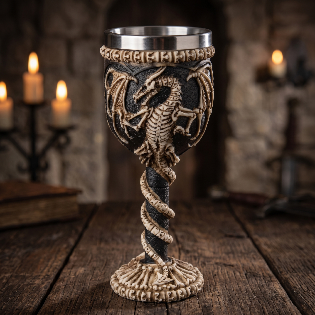 Copa Medieval Dragon de Hueso