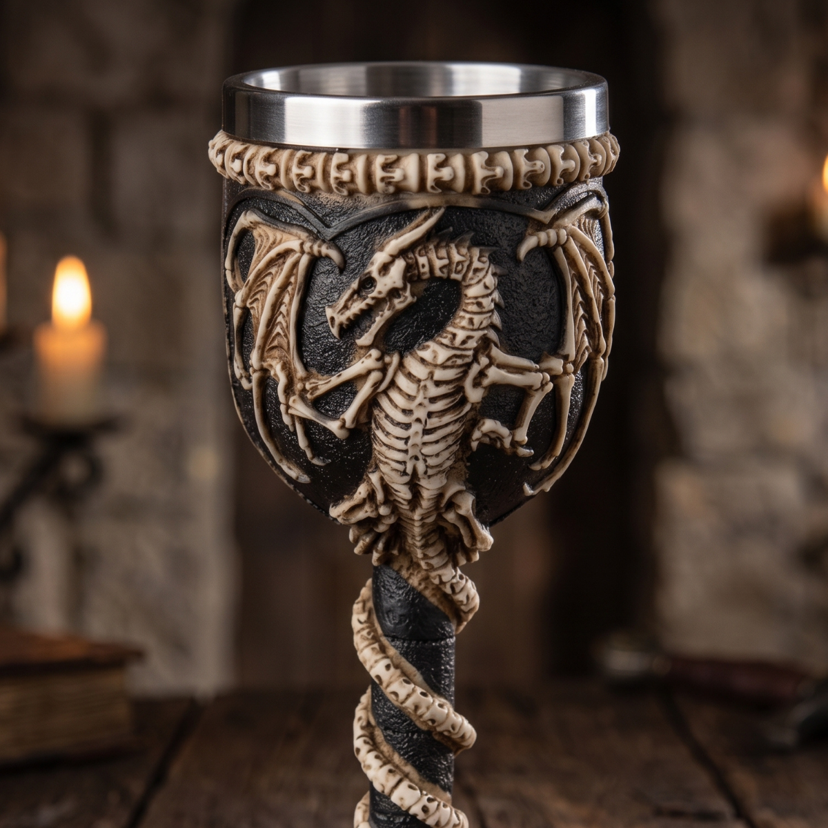 Copa Medieval Dragon de Hueso