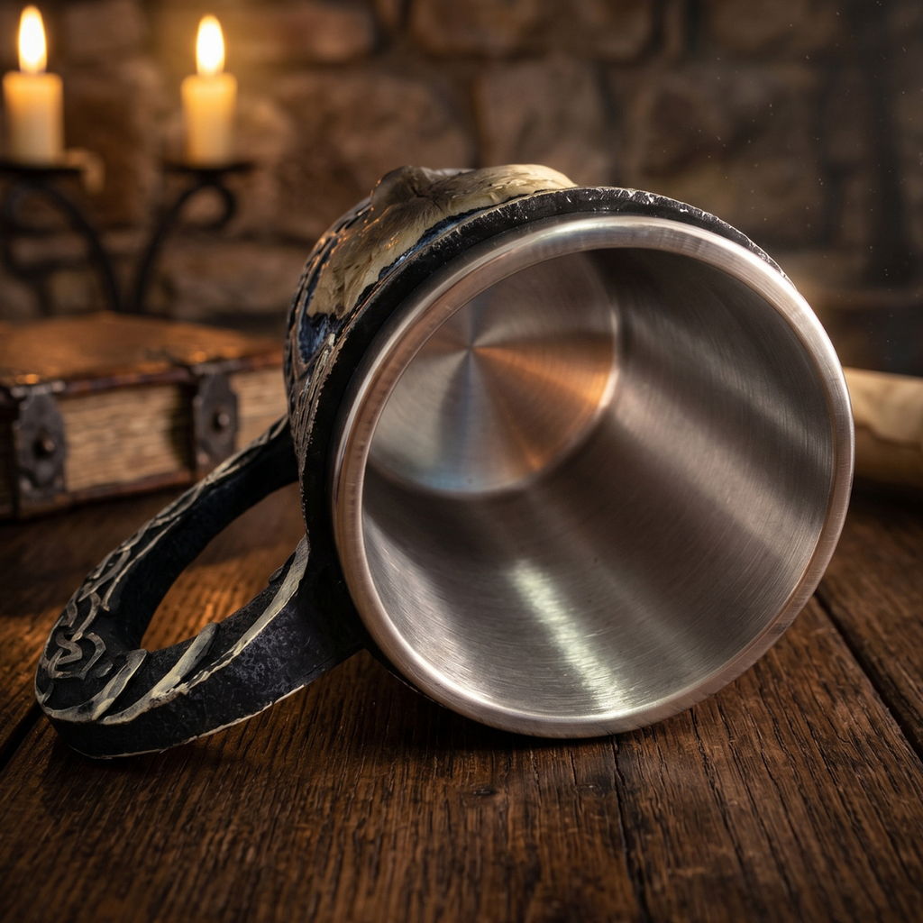 Jarra Medieval Lobo Plateado
