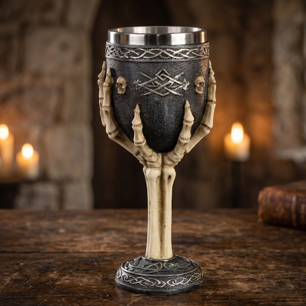 Copa Cáliz Calavera Medieval Vikingo