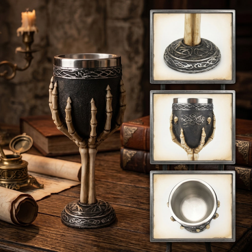 Copa Cáliz Calavera Medieval Vikingo