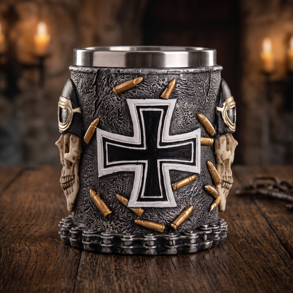 Jarra Punk Cráneo Soldado Alemán