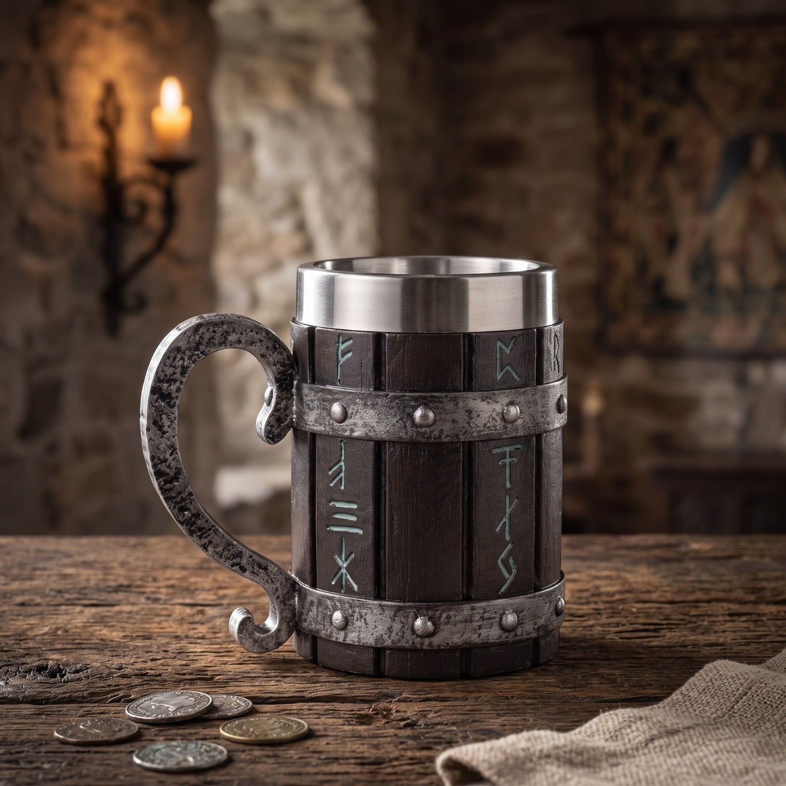 Jarra Vikinga Con Runas